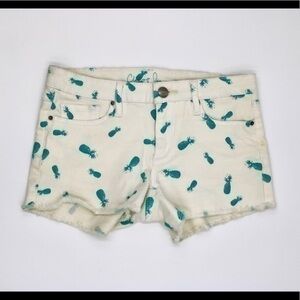 Chip & Pepper White Pineapple Denim shorts